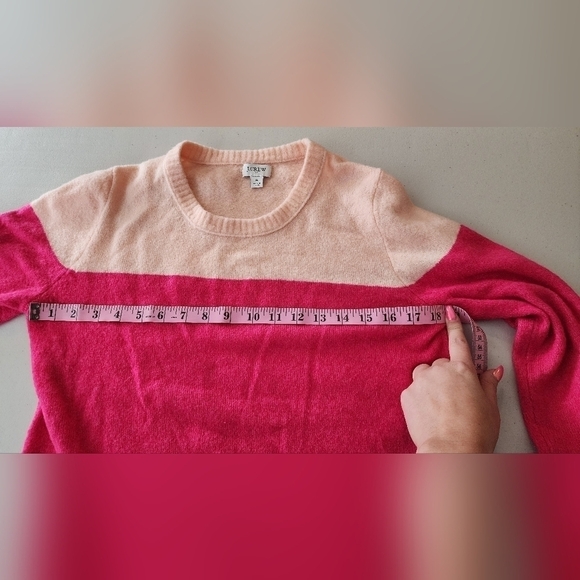J Crew Factory Color Block Crew Neck Sweater Size S. - Picture 3 of 5